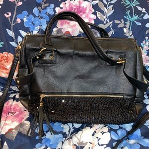 Cute Black Purse w/ Sequins